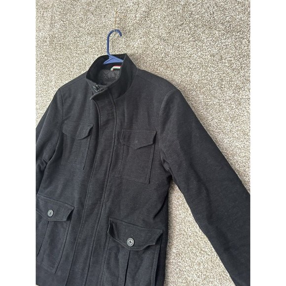 next Jackets & Coats Next Signature Italian Moleskin Collection Charcoal Gray Overcoat